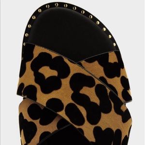 Leopard sandals.